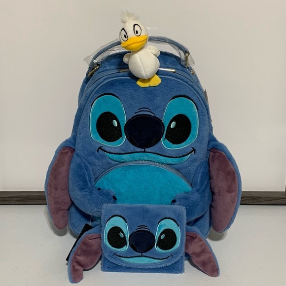 Her Universe Disney Lilo & Stitch Duckling Plush Mini Backpack & Wallet-New - Picture 8 of 16